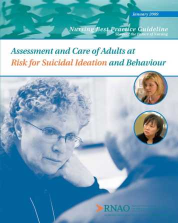 Assessment And Care Of Adults At Risk For Suicidal Ideation And ...